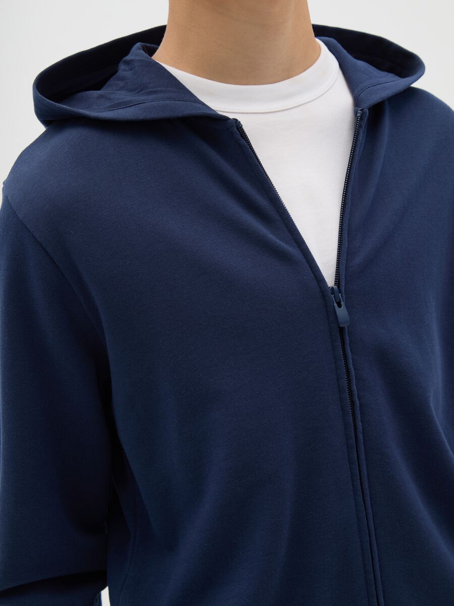 Essential full-zip sweatshirt with hood_1