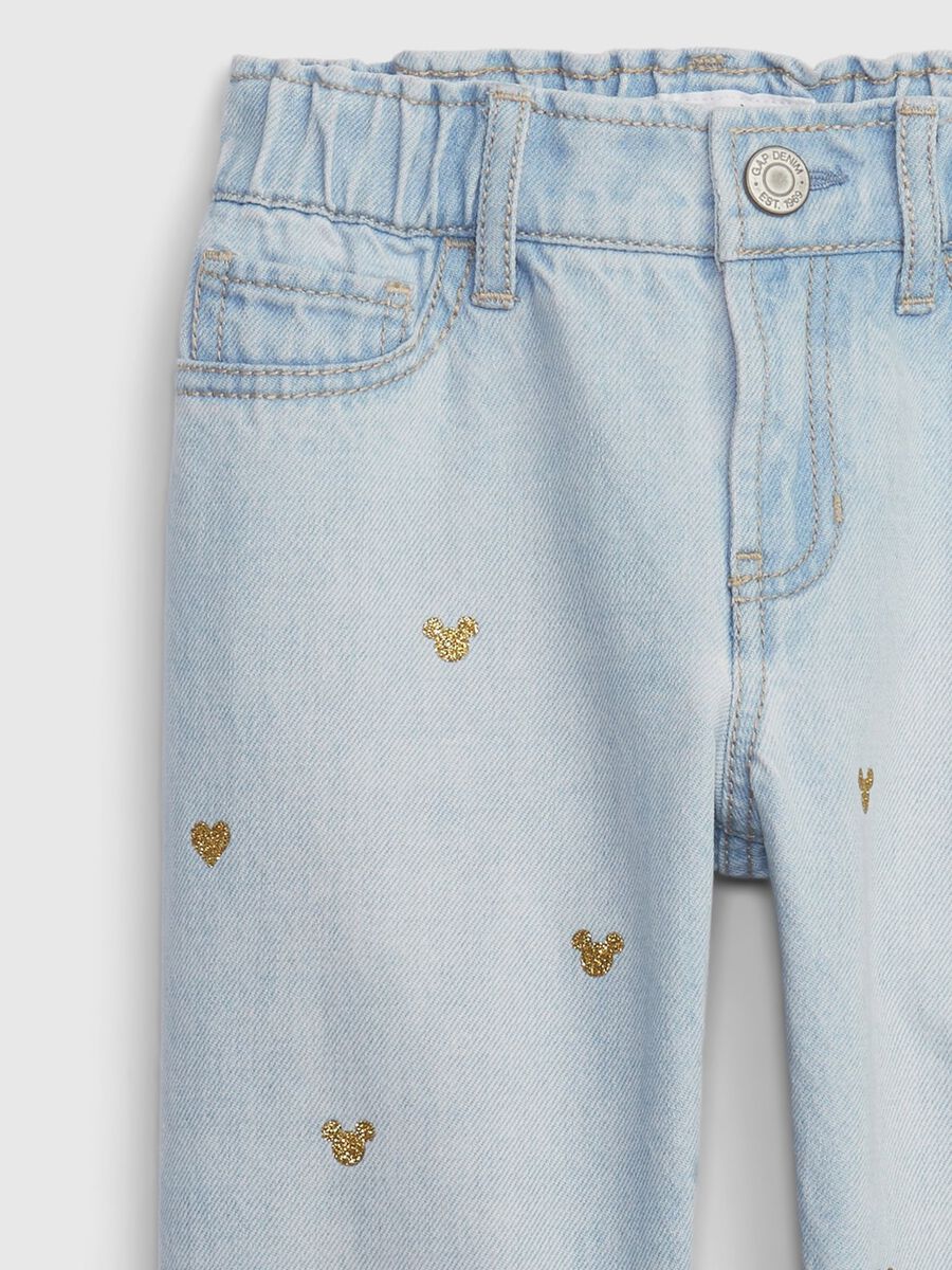 Jeans barrel stampa glitterata Disney Minnie _2