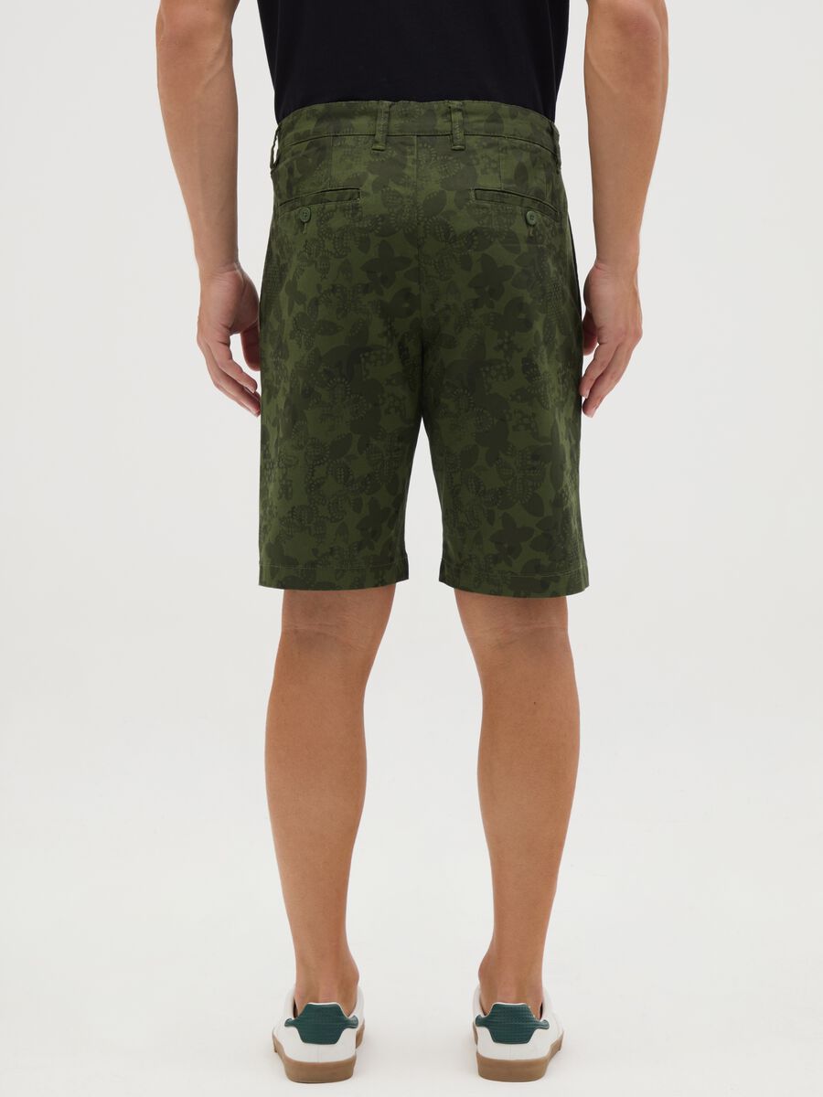 Men's Green Cotton Regular Fit Shorts_3