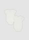 Two-pack of white organic cotton bodysuits with prints_1