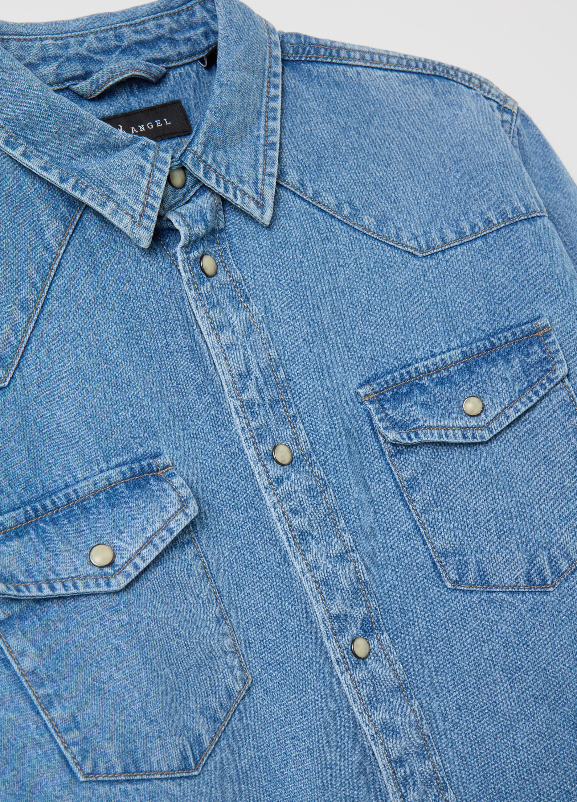 Camicia western in denim