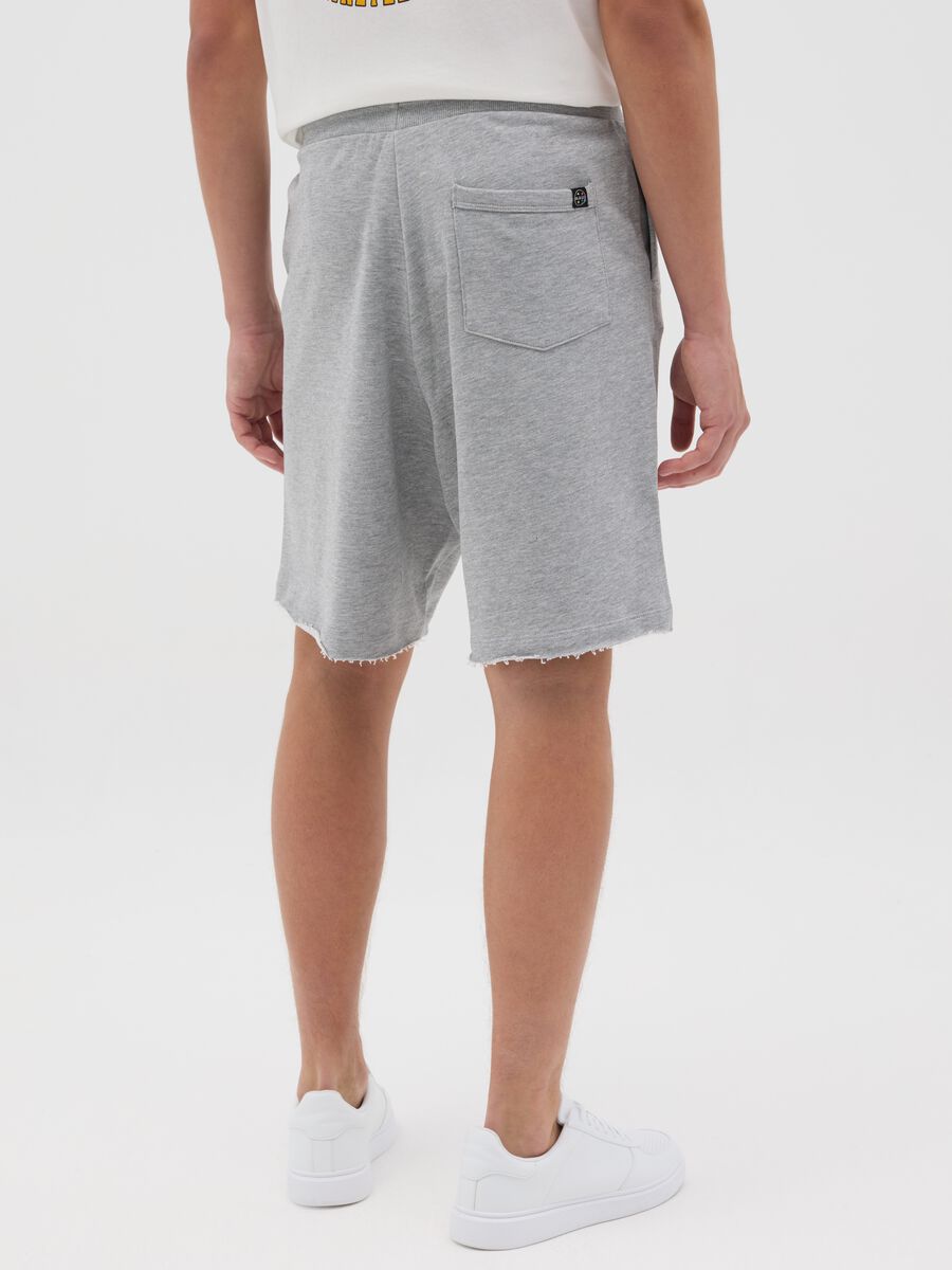 Grey Bermuda shorts in Maui cotton and viscose_2