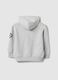 Felpa in misto cotone grigia da bambino regular fit con patch_1