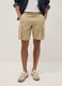 Beige cotton cargo Bermuda shorts, regular fit_1