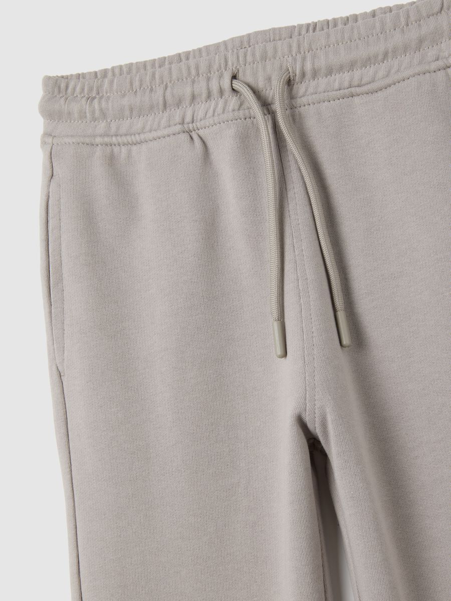 Children's grey cotton jogger trousers regular fit_2