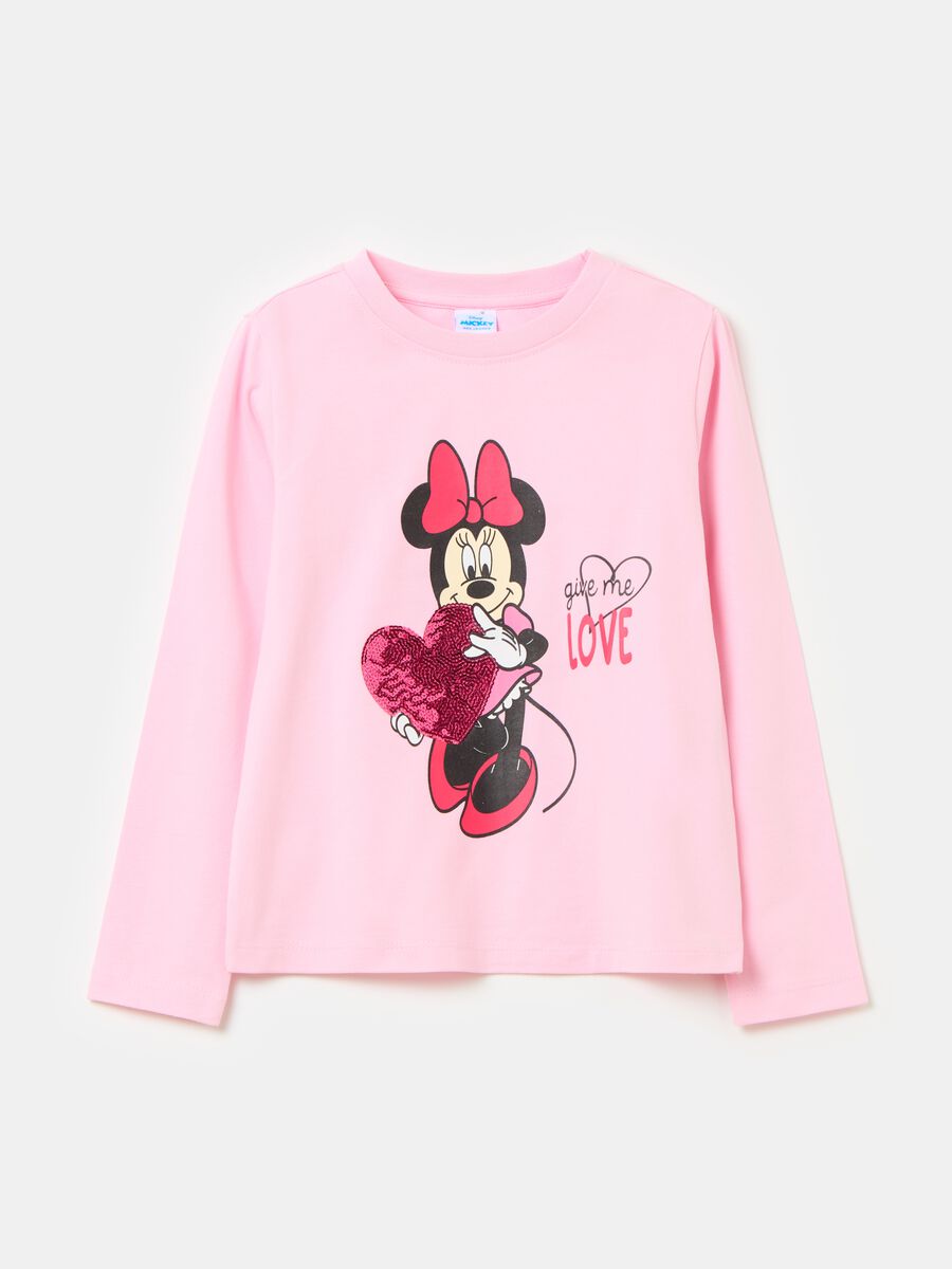 Long-sleeved T-shirt with Minnie Mouse print_0