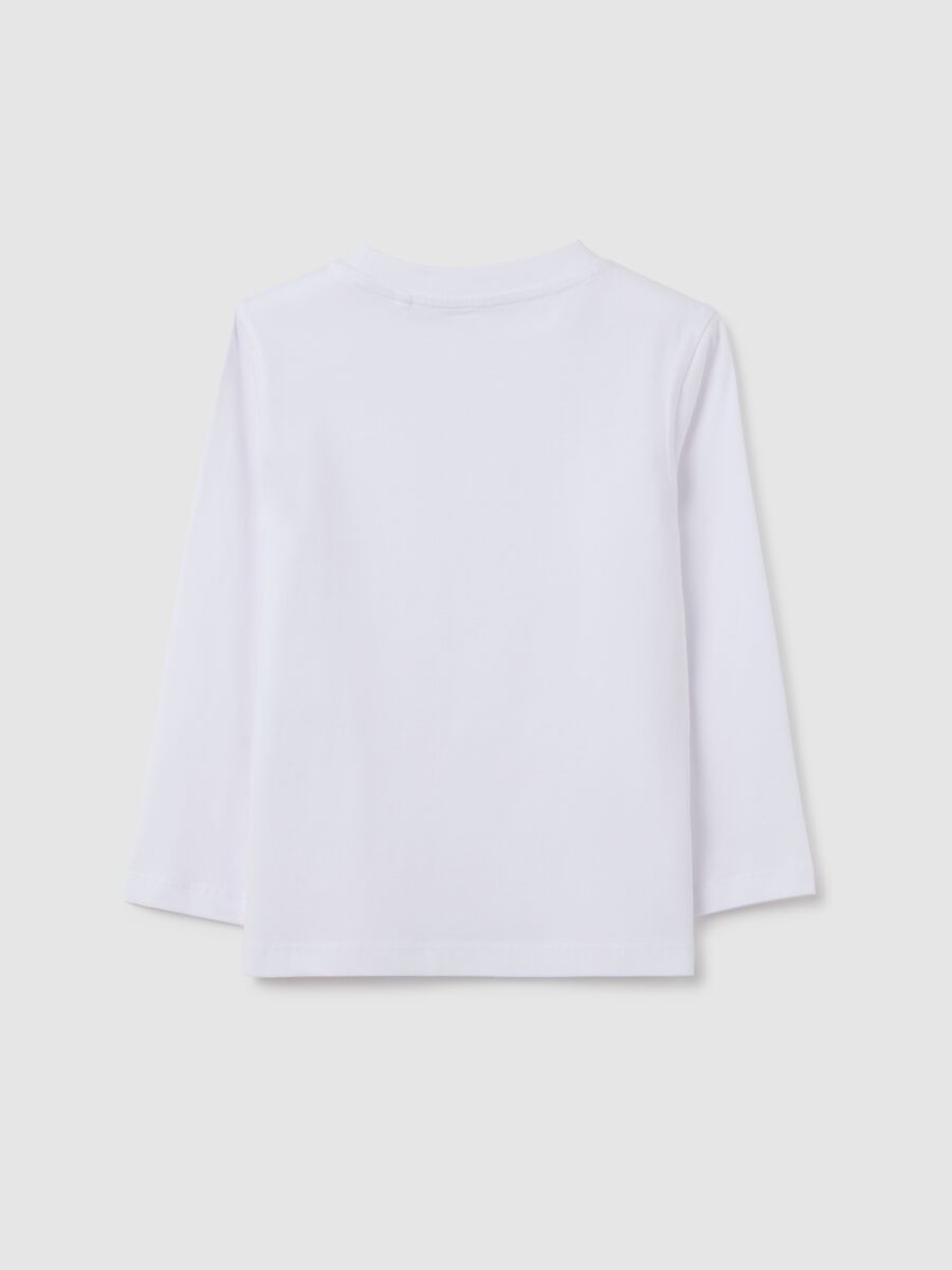 White pure cotton children's regular fit shirt_1