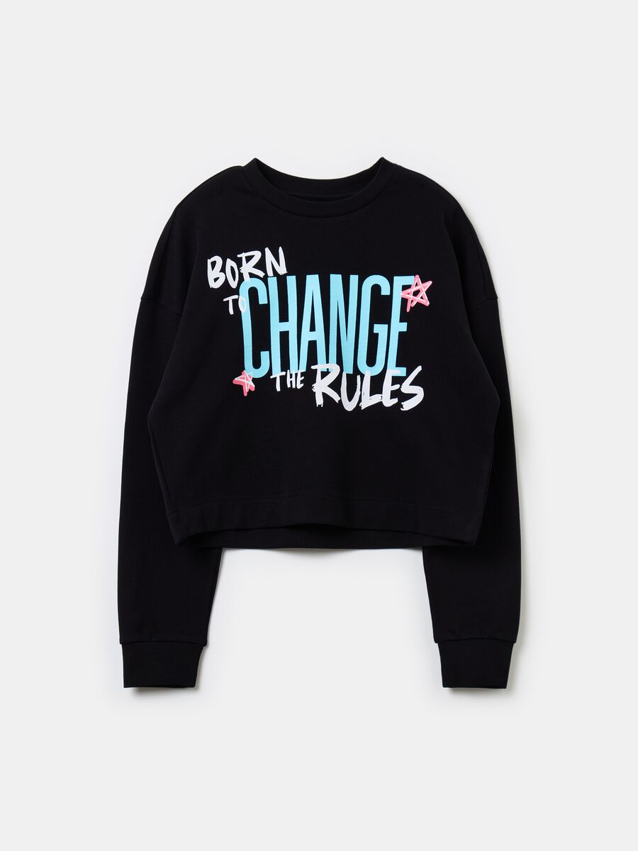 Crop sweatshirt with print_3
