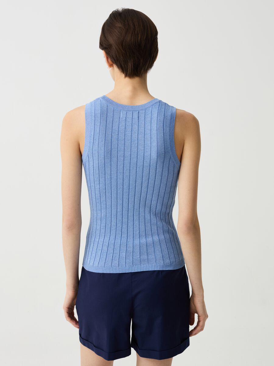 Flat ribbed tank top with lurex_2