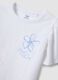 Girls&rsquo; white pure cotton T-shirt with ruffles and rhinestones_2