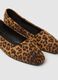 Multicolour Leopard Print Fabric Ballet Flats_2