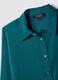 Regular Fit Green Satin Shirt_5