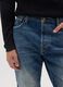 Jeans dritti in puro cotone blu_3