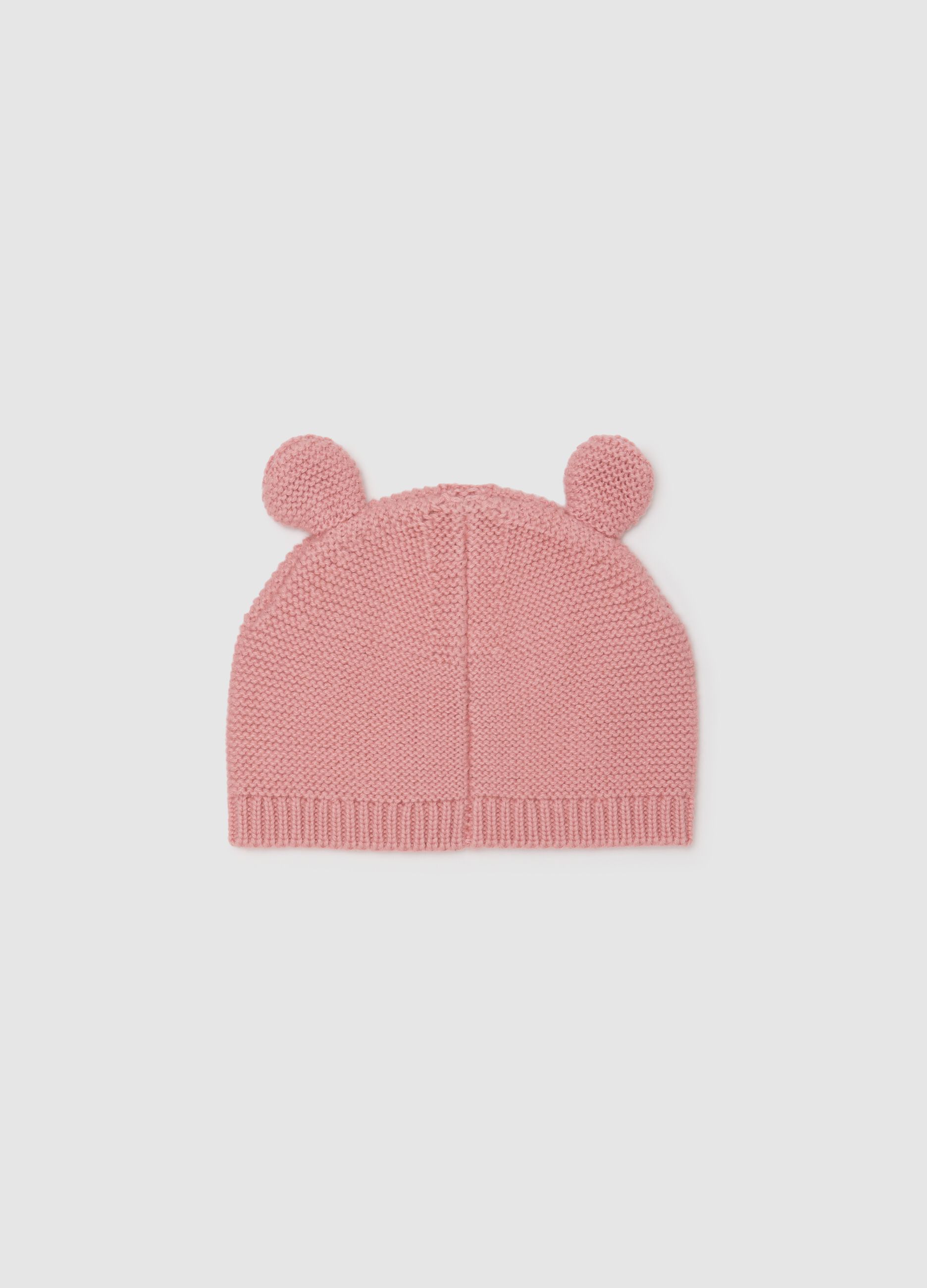Baby hat in pure pink cotton