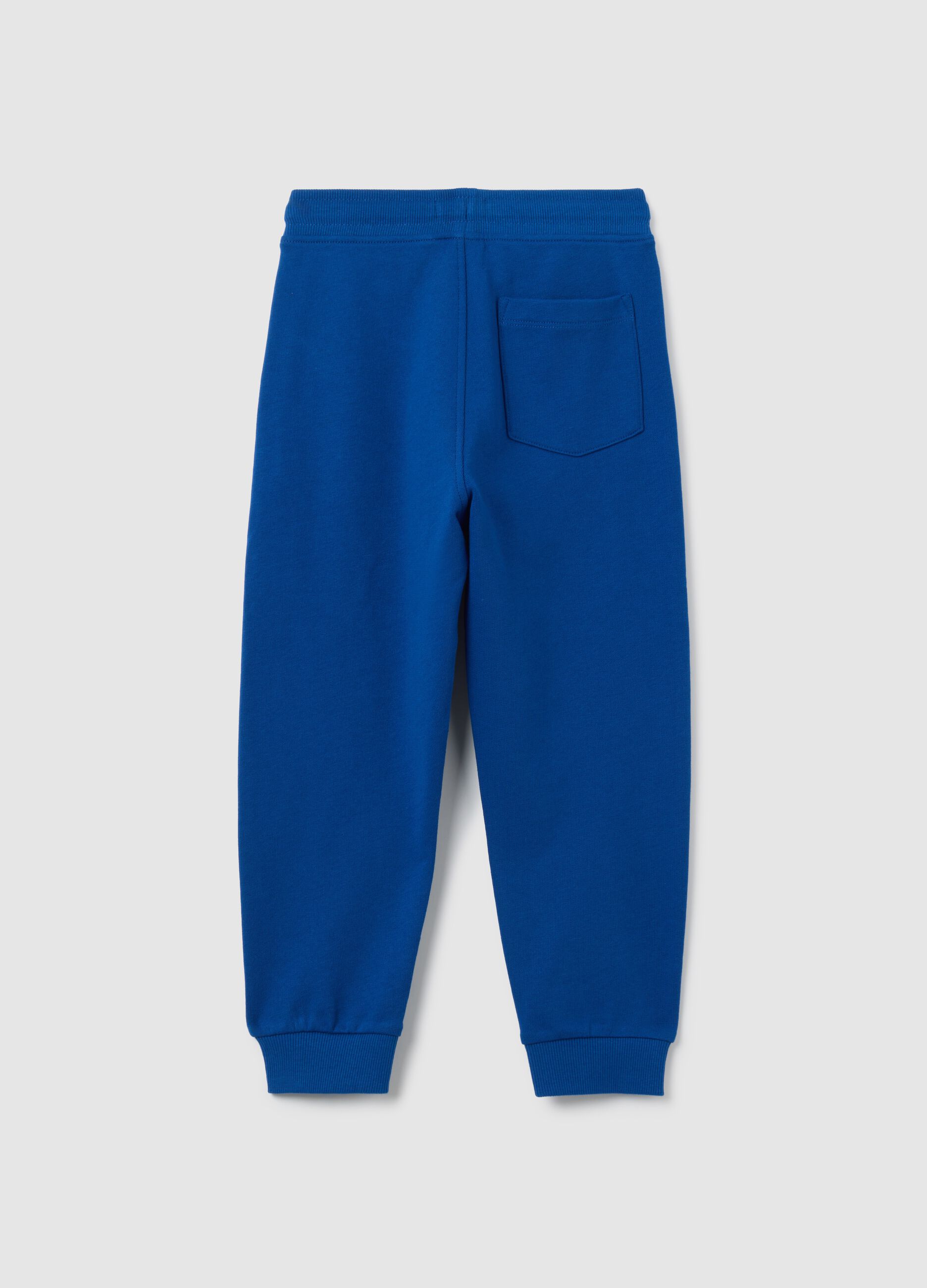 Children's blue jogger trousers in pure cotton regular fit