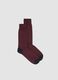 Burgundy red short socks in stretch cotton_0