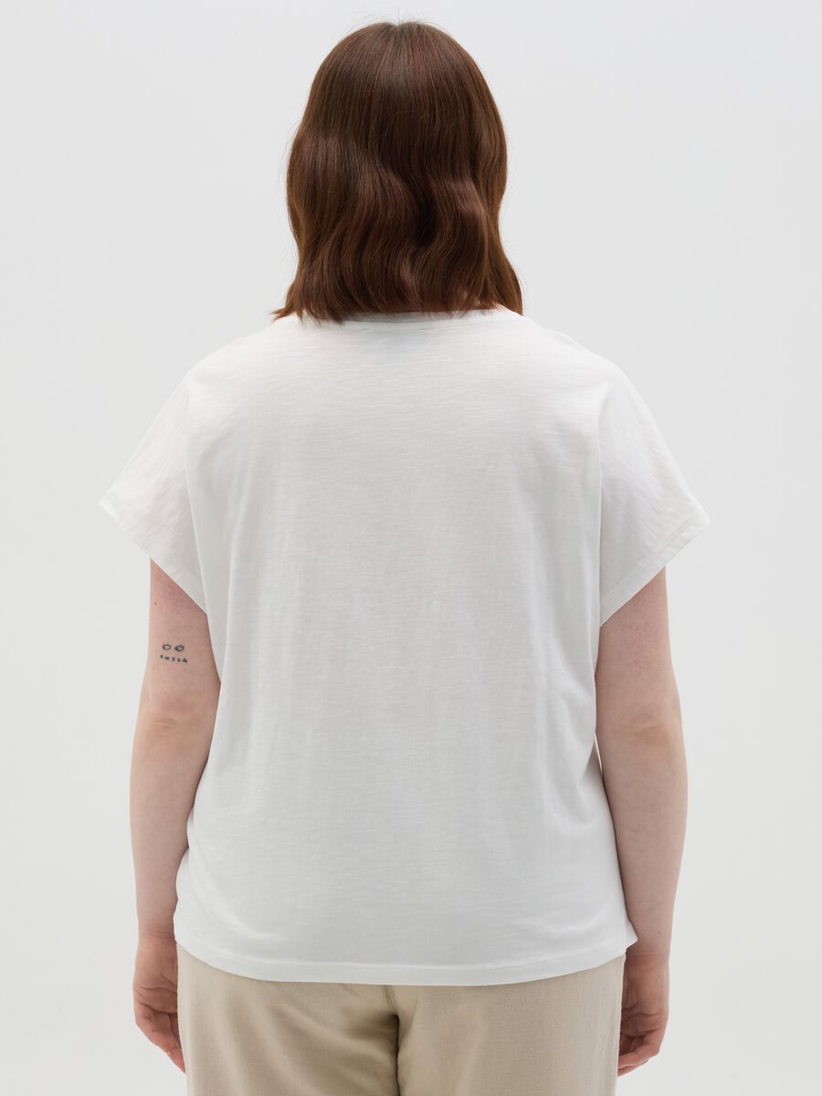 Women’s T-shirt in white 100% cotton with regular fit_2
