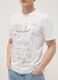 White pure cotton T-shirt with print, regular fit_2