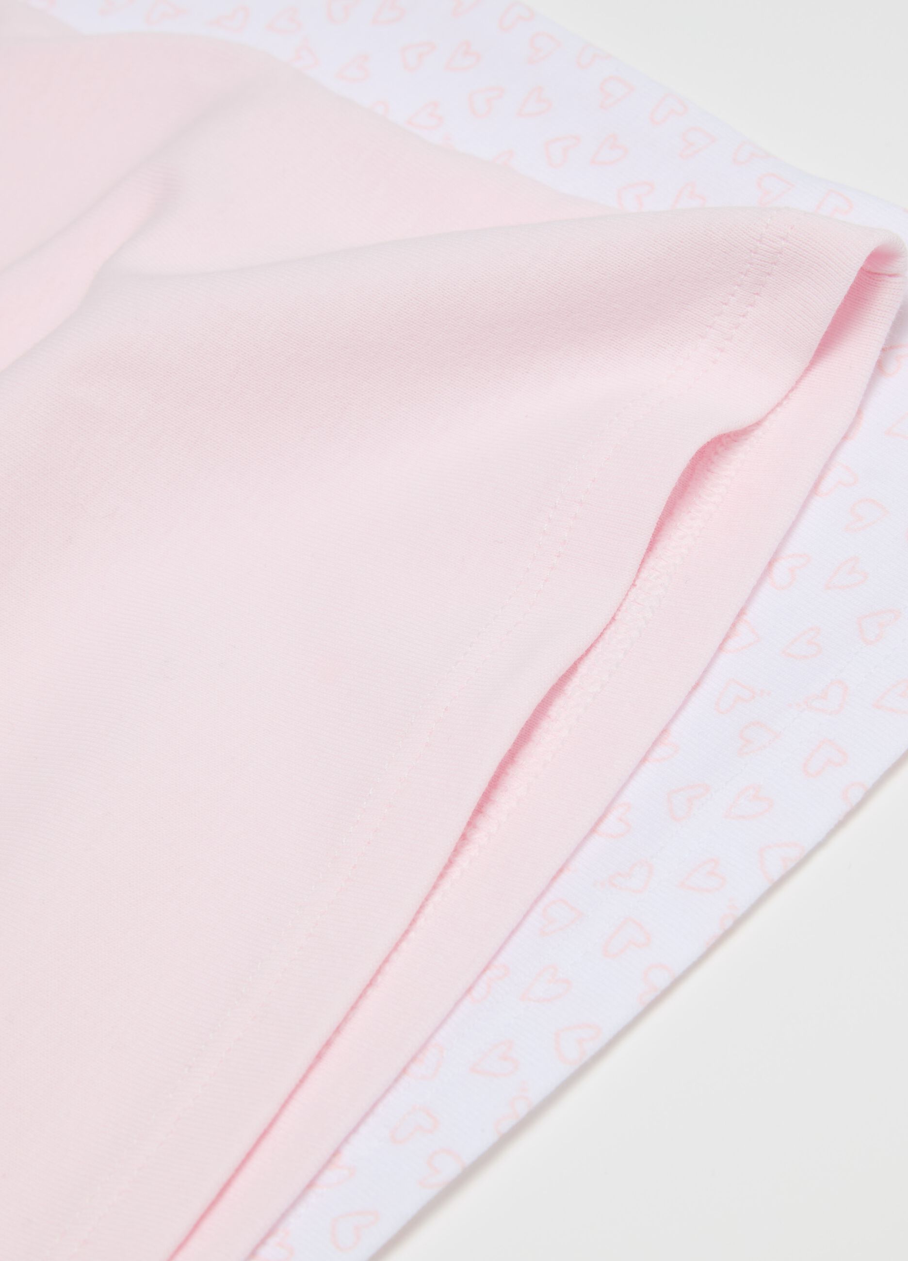Two-pack vests in cotton with bow and print