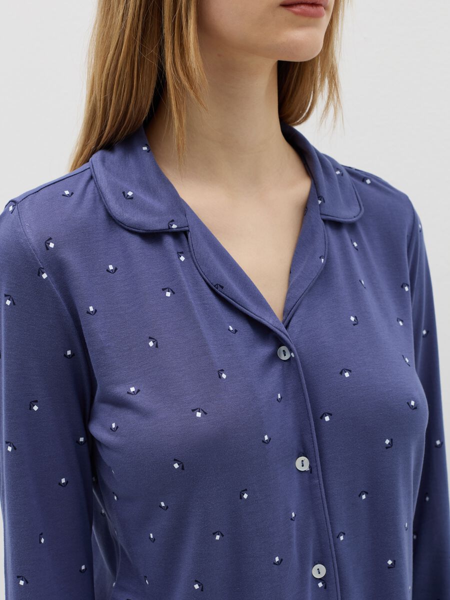 Pyjama top with micro print_2