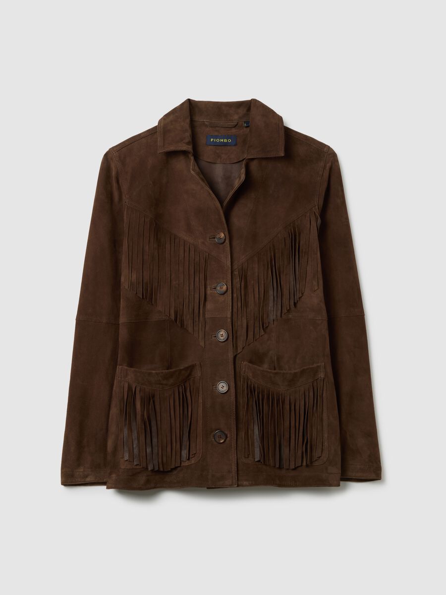 Genuine Leather Saharan Jacket with Fringes_0