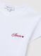 White slim fit pure cotton T-shirt with embroidery_5