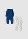 Two-pack long sleeve multicolour cotton bodysuits for babies_1