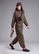 Full-zip verde corta in tessuto soft-touch con collo rialzato ALTAVIA STUDIO_4