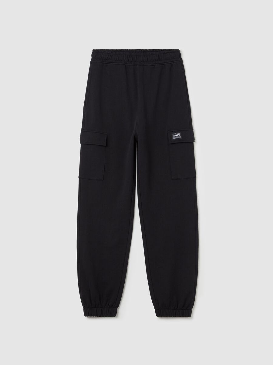 Cargo joggers with elasticated trims_4