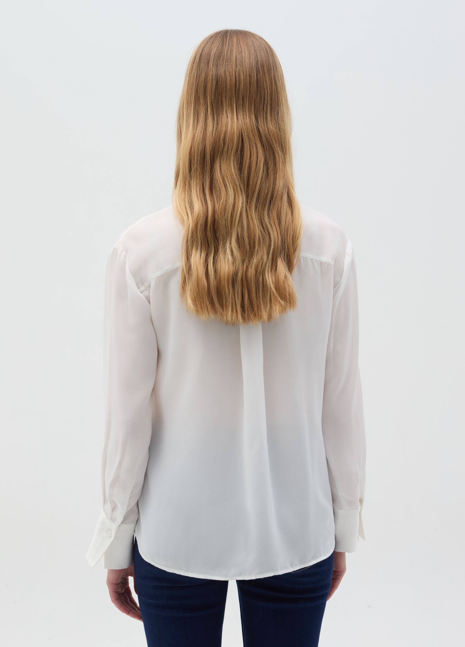 Camicia con dettagli in satin