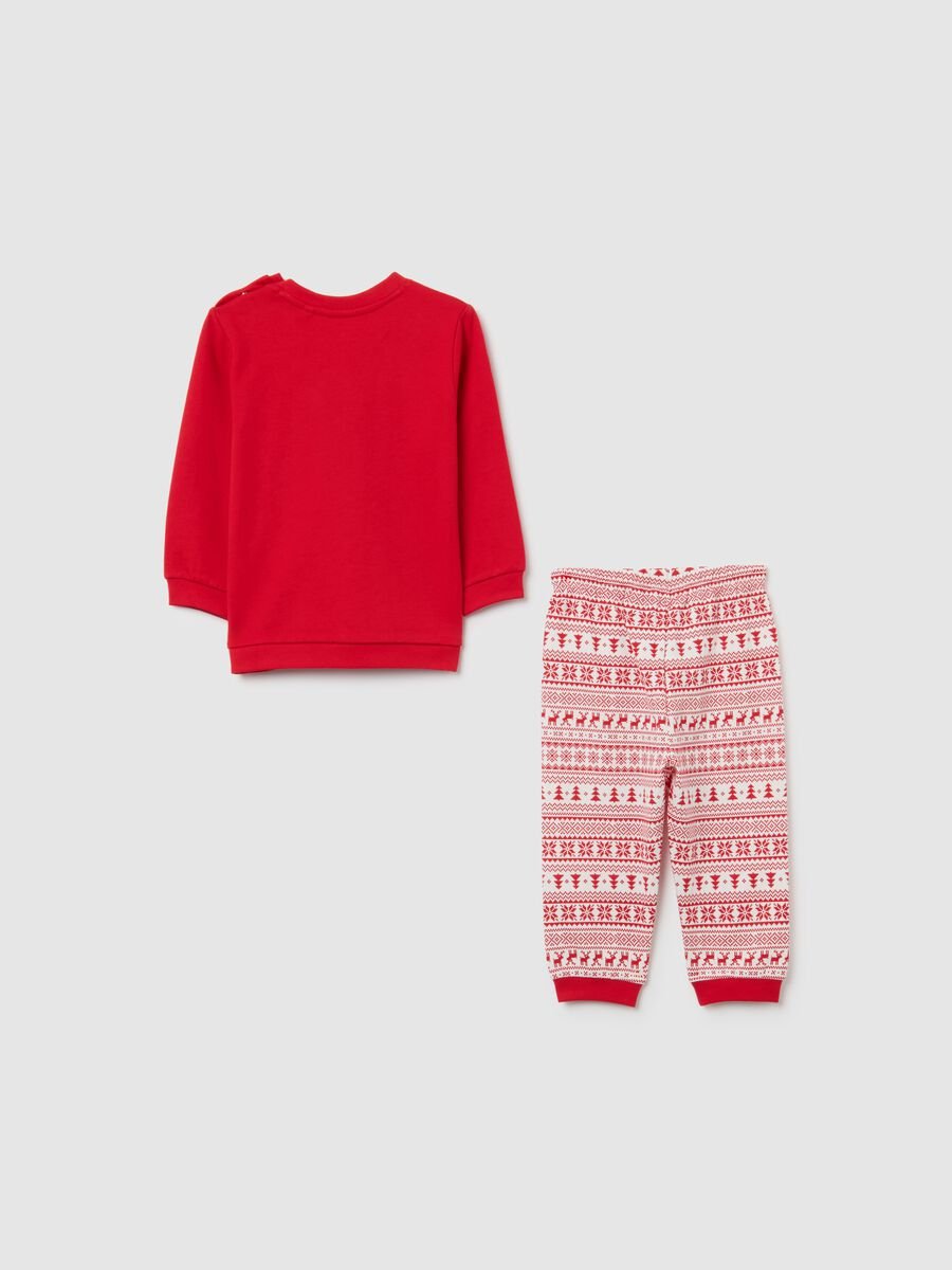 Multicolour Christmas baby pyjamas in pure cotton regular fit_1