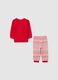 Pigiama natalizio multicolor da neonata in puro cotone regular fit_1