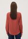 Red pure viscose shirt with neck bow, regular fit_3