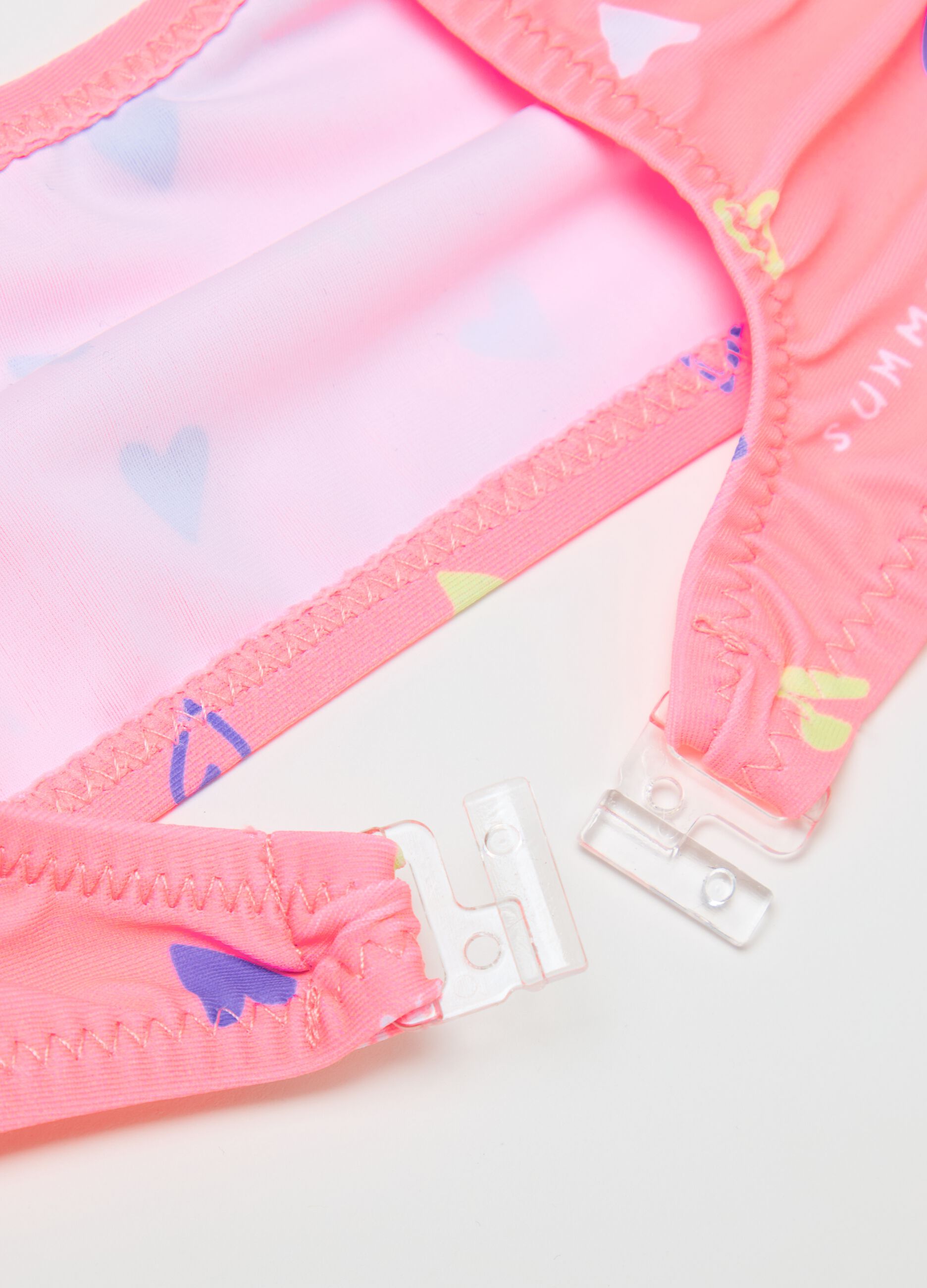 Bikini with small hearts print