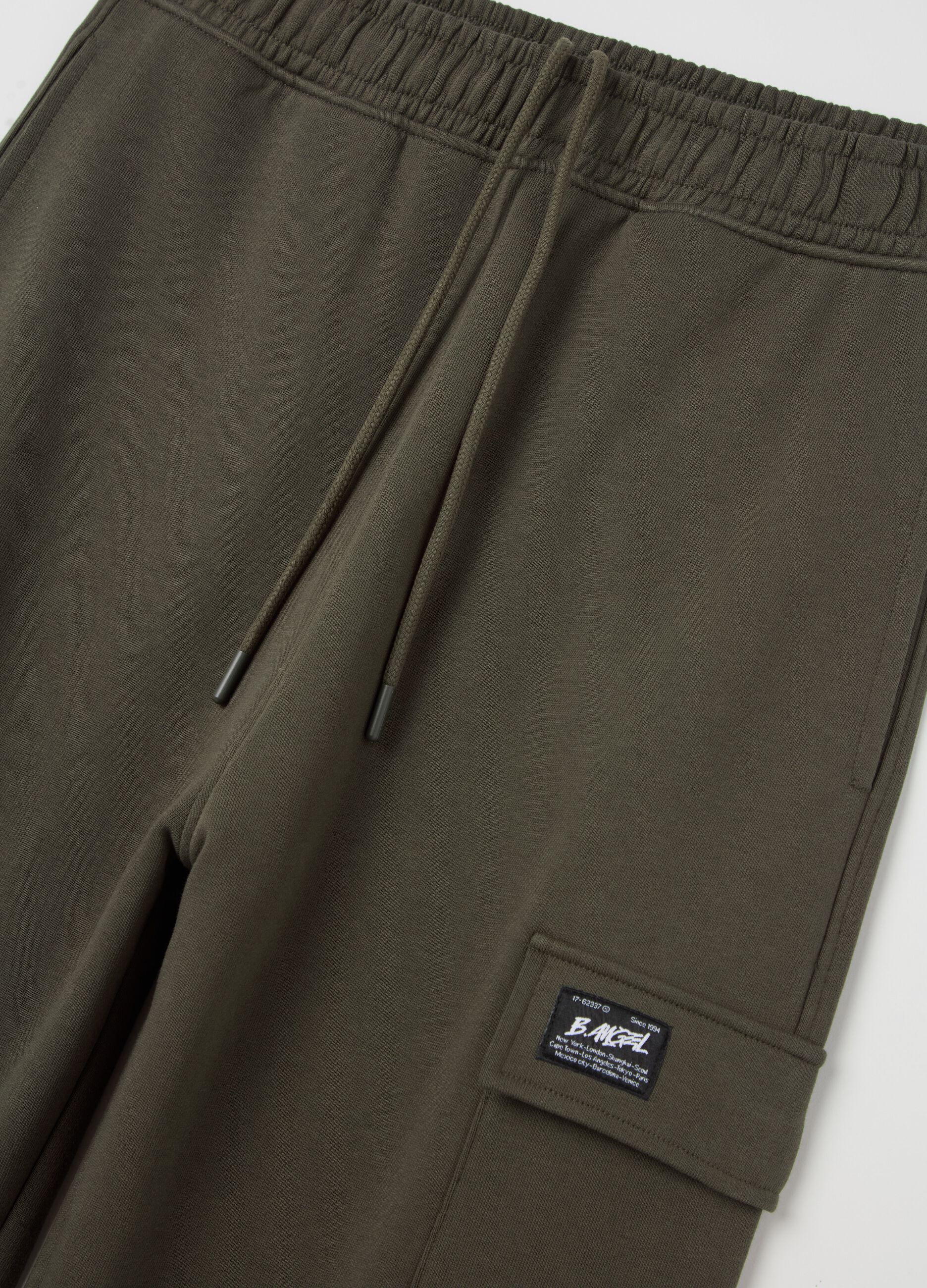 Cargo joggers with elasticated trims