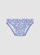 Blue stretch swim briefs with starfish print_0