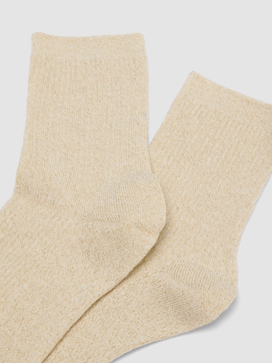 2-pack of beige organic stretch cotton socks_1