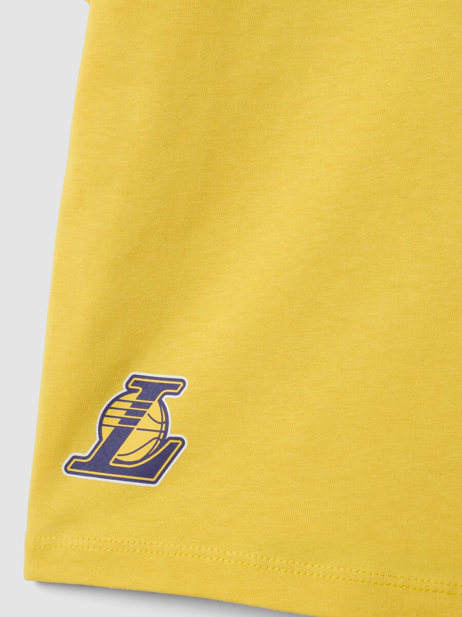 Yellow short-sleeved pure cotton T-shirt_3