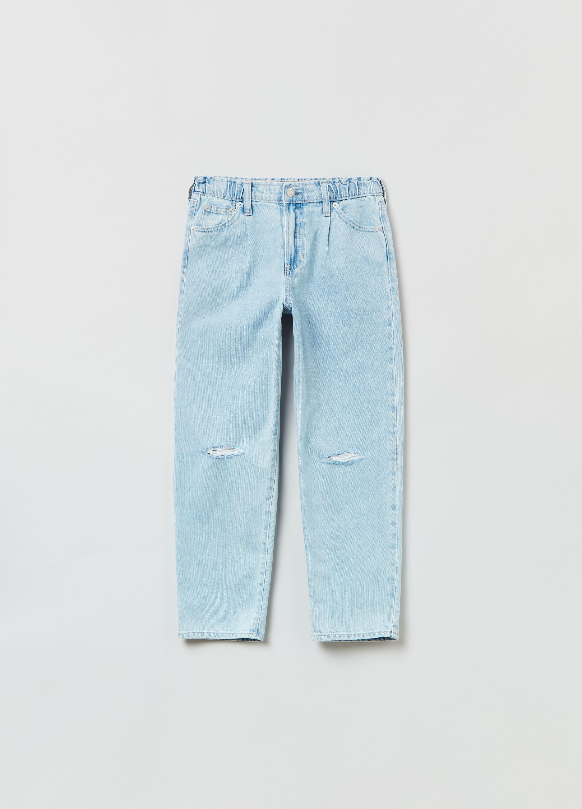 Jeans mom fit strappi on sale