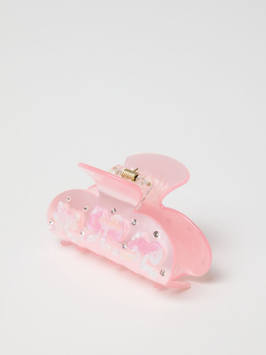 Pink Hair Clip with Bow_1