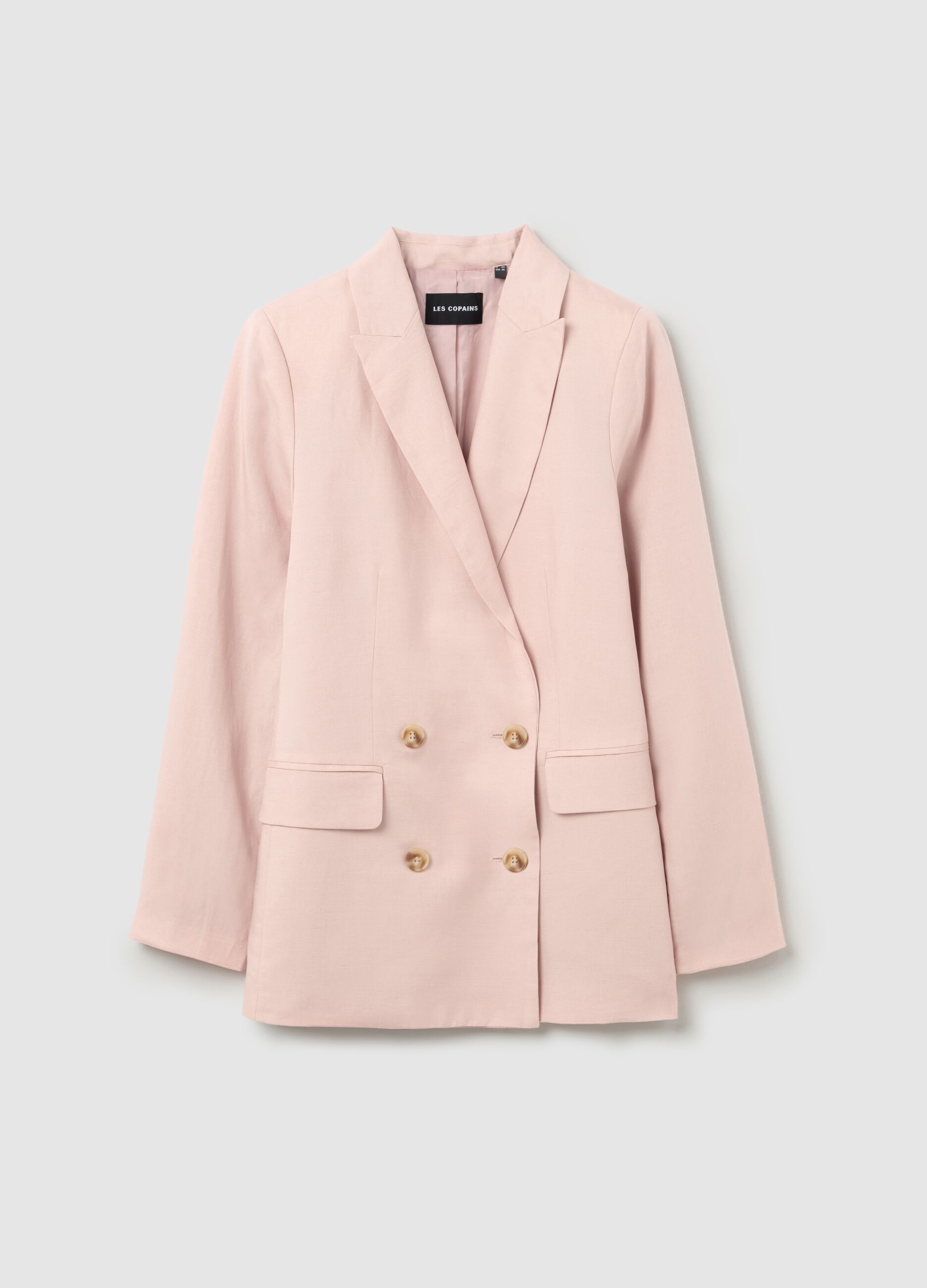 Blazer doppiopetto in Lyocell e lino