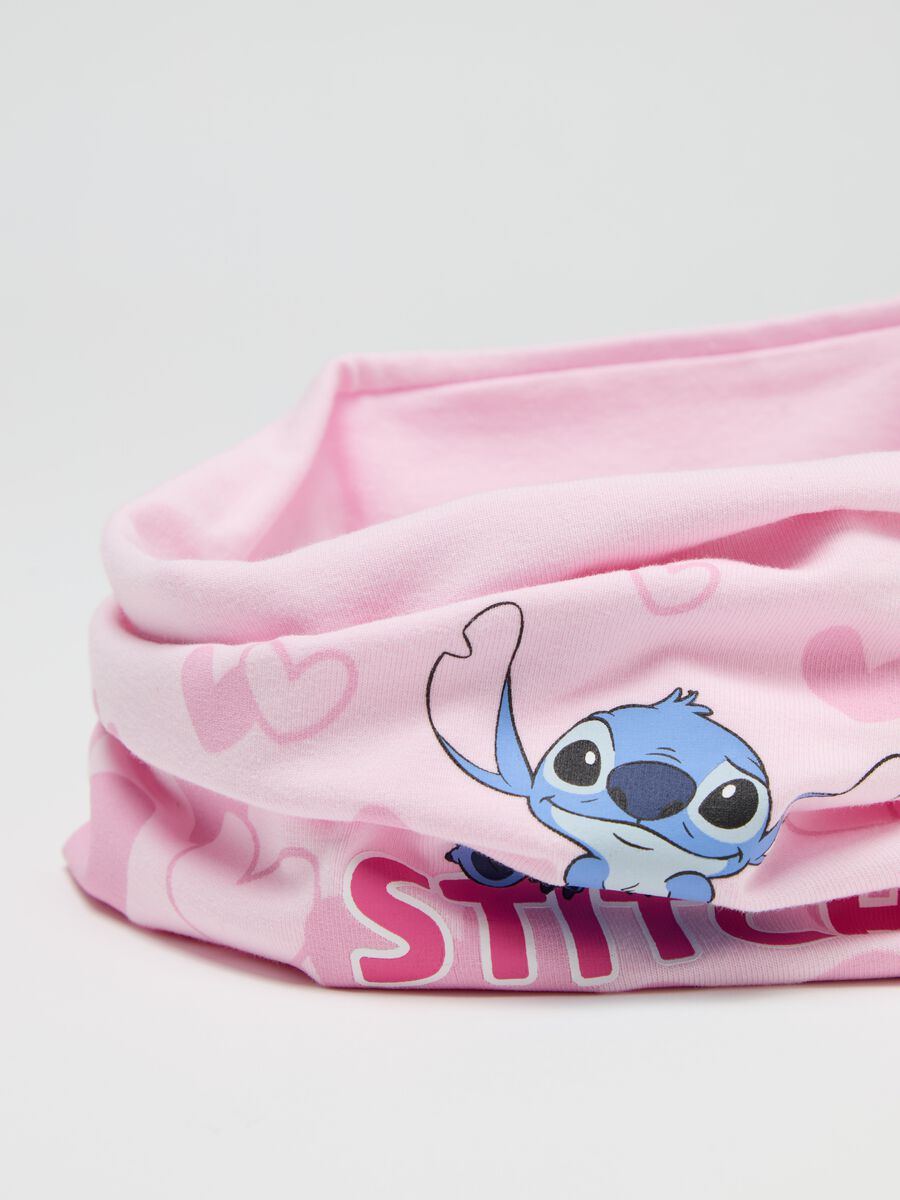 Jersey neck warmer with Stitch print_2