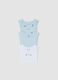 Multicolour sleeveless cotton bodysuit tripack for newborns_2