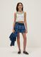 Girls' Regular Fit Blue Denim Pure Cotton Skirt_0