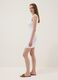 White stretch cotton mini dress_0