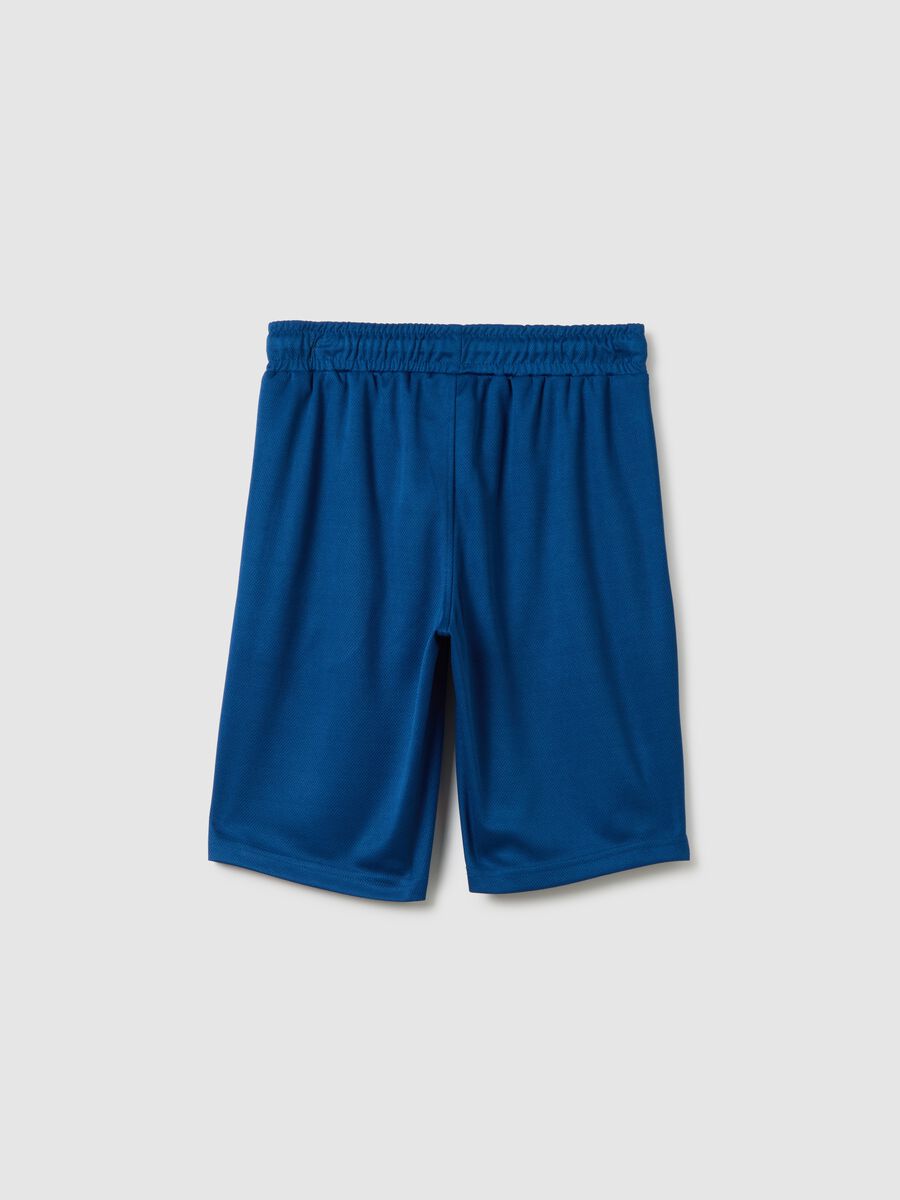 Shorts da uomo in blu con stampa New York Panthers_4