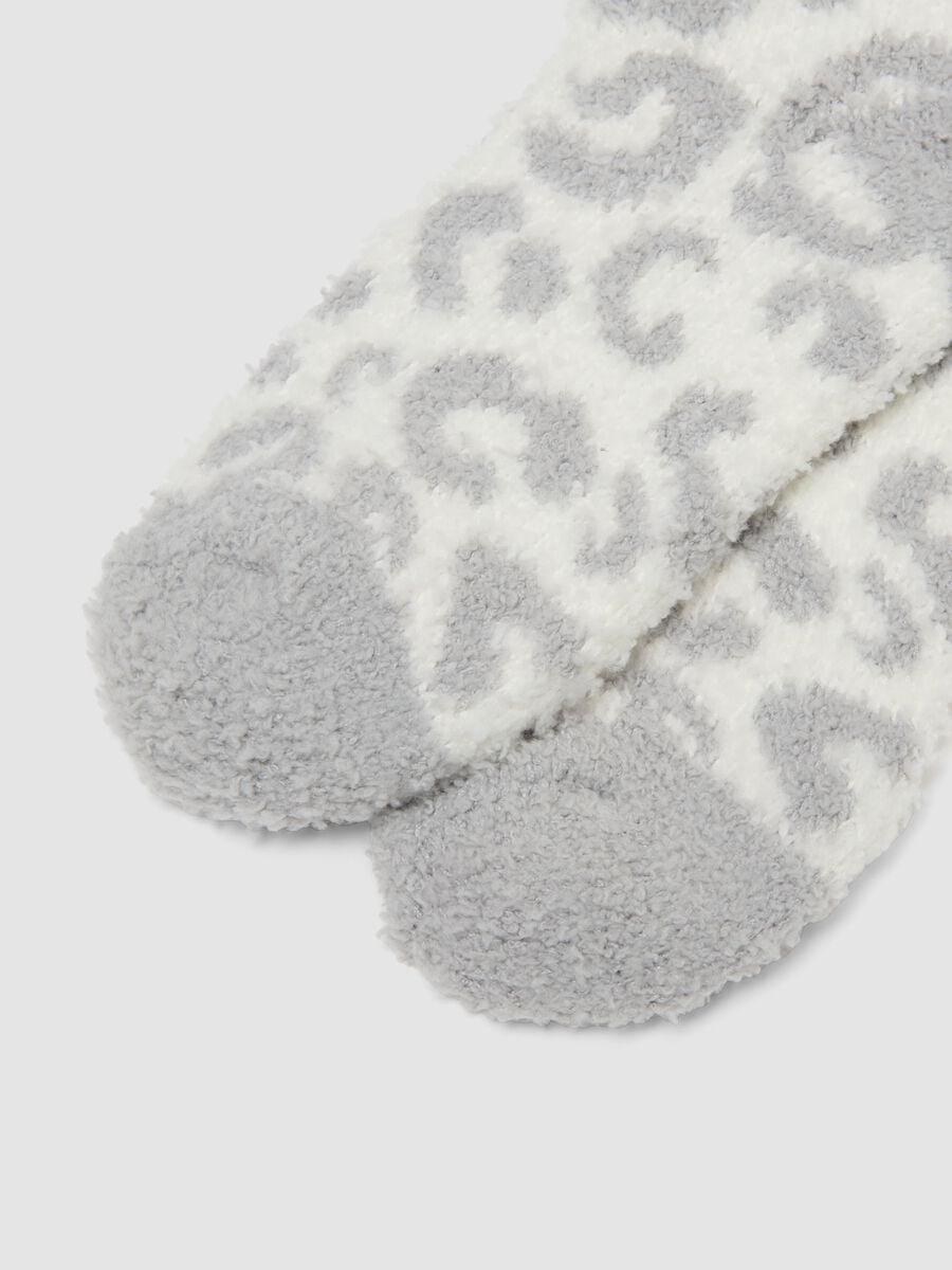 2-pack of light grey and off-white stretch-fabric socks_2