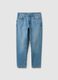 Regular fit blue pure cotton denim jeans_4