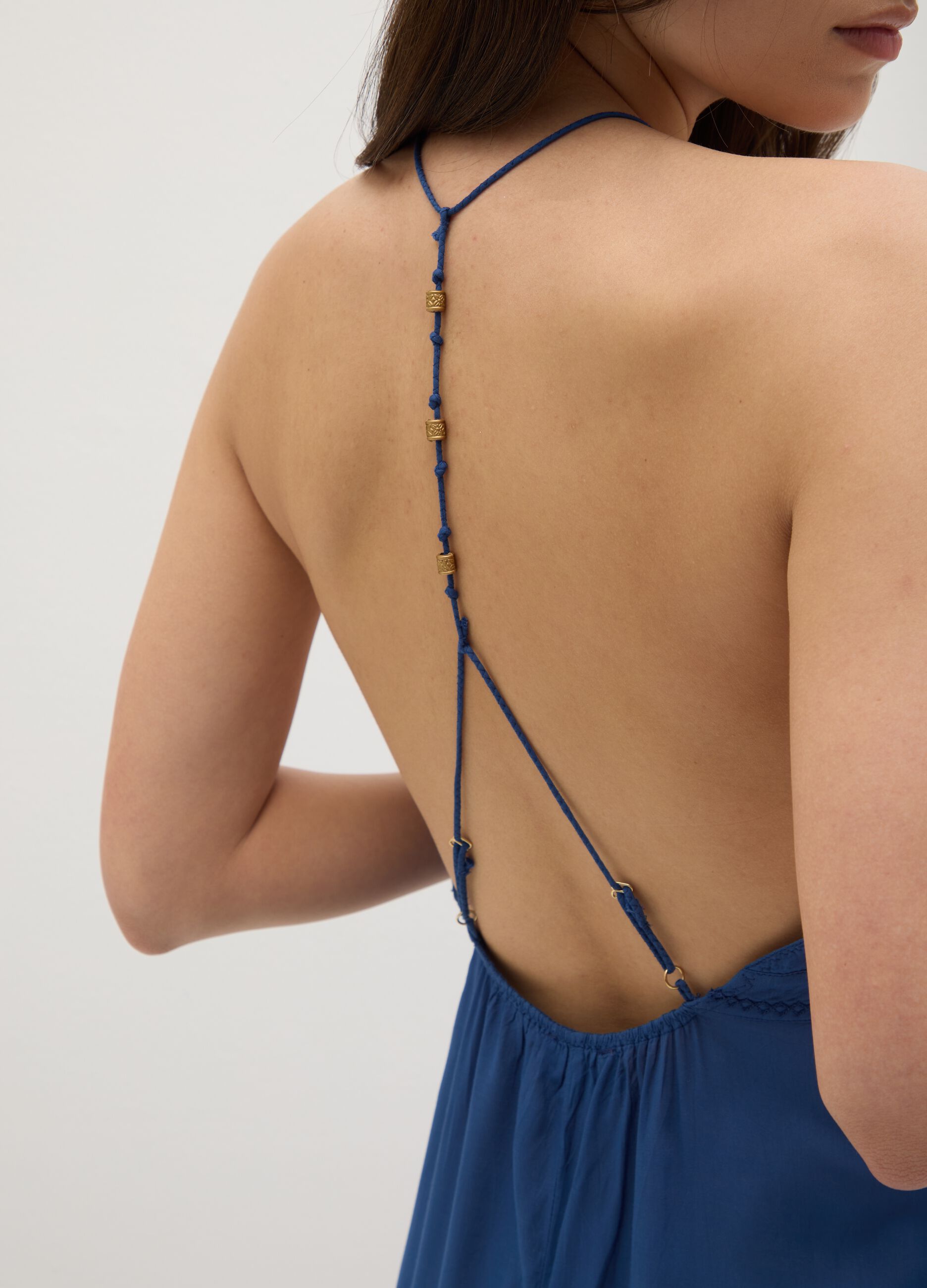 Long viscose beach cover-up dress