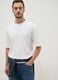 White pure cotton short-sleeve T-shirt, relaxed fit_0